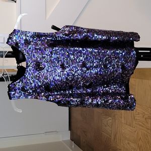 French Connection sequin sleeveless dress top